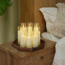 Homemory Ivory Acrylic Flameless LED Candles, Battery Operated with Remote Control and Timer, Electric Fake Candles for Wedding, Home Decor, Set of 9 by CozyNest Decor