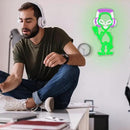 Alien Neon Sign for Wall Decor - Green Music Neon Light Dimmable Cool LED Light Up Sign for Music Studio, Game Room, Party, Bar, Man Cave Decoration by GreenHaven Gardens
