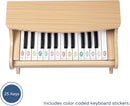 ZIPPY Kids Piano Keyboard, 25 Keys Digital Piano for Kids, Mini Music Educational Instrument Toy, Wood Toy for Toddlers Girls Boys (Oak) by TinyTreasures Baby Boutique