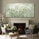 Framed Green Flower botanical Canvas Wall Art 29"x58" Modern Botanical Poster Artwork for Bedroom Living Room Office Kitchen Decor by CozyNest Decor