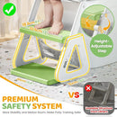 Orzbow 2-IN-1 Potty Training Seat with Step Stool, Height Adjustable Toilet Seat for Toddler, Potty Training with Splash Guard for Kids Boys Girls, Stability Ladder and Anti-Slip Pad, Green by TinyTreasures Baby Boutique