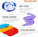 Shuttle Art Acrylic Paint, 25 Colors Acrylic Paint Set, 2oz/60ml Bottles, Rich Pigments Paint for Artists, Beginners and Kids on Canvas Rocks Wood Ceramic Fabric by TinyTreasures Baby Boutique