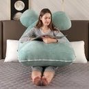 Amagoing 55 inches Pregnancy Pillows for Sleeping, U Shaped Maternity Full Body Pillow for Pregnant Women with Hip, Leg, Back, Belly Support, Washable Velvet Cover Included (Mint Green) by TinyTreasures Baby Boutique