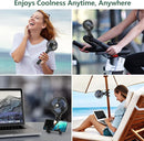 snawowo Mini Handheld Personal Portable Fan, Baby Stroller Fan, Car Seat Fan, USB or Battery Powered, with Flexible Tripod Clip on Student Bed Desk Bike Crib Treadmill Camping Traveling(Black) by TinyTreasures Baby Boutique