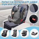Car Seat Protector 2 Pack Baby Car Seat Covers with Mesh Pockets & Non-Slip Backing 600D Durable Seat Protector Under Baby Car Seat (Gray, Standard) by TinyTreasures Baby Boutique