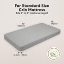 KeaBabies 2-Pack Organic Crib Sheets for Boys, Girls - 52x28 Fitted Crib Mattress Sheet Neutral, Breathable Jersey Cotton Cover for Baby Bed, Toddler Mattress, Soft & Cute Prints (Storm) by TinyTreasures Baby Boutique
