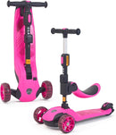 GLAMUP Kids Scooter, 2-in-1 Folding Kick Scooters, Adjustable Height, Safety Lock, 3 Wheel Kick Scooter for Boys and Girls Ages 3-14 by TinyTreasures Baby Boutique