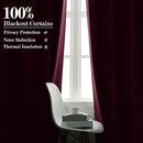100% Blackout Linen Textured Drapes for Bedroom Pinch Pleated Curtains for Track System Portable Drapery for Sliding Glass Door/Storage/Space Room Divider, 70" Wx96 L, 1 PC, Lilac by CozyNest Decor