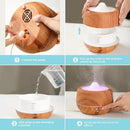 500ml Essential Oil Diffuser with 10 Scented Essential Oils,Wood Grain Ultrasonic Oil Diffuser,Aromatherapy Diffuser with Remote Control,Timer,7 Colors Light,2 Mist Modes for Large Room Office,Yellow by CozyNest Decor
