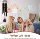 Wind Chimes for Outside, Large Aluminum Wind Chimes – Deep Tones & Soothing Melodies Ideal for Garden, Patio Decor, and Windchimes Outdoors for Loss of Loved One (32'' Black) by CozyNest Decor