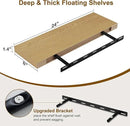 Floating Shelves for Wall, 8 Inch Deep Floating Shelves, 24"W x 8"D Wall Shelves Set of 2, Rustic Wood Floating Shelf for Home Decor, Deep Storage Shelves for Kitchen, Bedroom, Living Room by CozyNest Decor