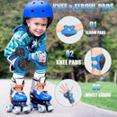 Kids Bike Helmet Set Adjustable Helmet for Ages 3-15 Kids Toddler Boys Girls Youth, Multi-Sport Bicycle Skateboarding Football Rollerskating Scooter Rollerblade Balance Bike Helmets by TinyTreasures Baby Boutique