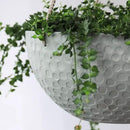 LA JOLIE MUSE Hanging Planters for Indoor Plants, Medium Hanging Planters with Drain Holes, Outdoor Hanging Flower Pots, Storm Gray, Honeycomb (10 Inch, Set of 2) by CozyNest Decor