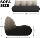 Bean Bag Chair, Oversized Fireside Chair Bean Bag Sofa Large Bean Bag Chair for Adults, 3 Seater Bean Bag Chairs for Teens with High Density Comfortable Foam, Bean Bag for Living Room(Black&White) by CozyNest Decor