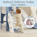 XJD 5 in 1 Toddler Slide, Kids Slide for Toddlers Age 1-3, Outdoor Indoor Playset for Toddlers with Basketball Hoop and Ball, Storage Space and Non-Slip Steps Telescope (Blue) by TinyTreasures Baby Boutique