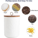 Kitchen Canisters for Countertop, Ceramic Coffee Canisters with Airtight Lids Food Storage Jars Sugar Container for Kitchen Counter Tea, Coffee Beans, Spice (