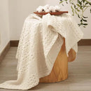 PHF 100% Cotton Waffle Weave Throw Blanket, Soft Lightweight Breathable Cozy Summer Throws for Couch Bed Sofa, Luxury Aesthetic Woven Blanket for Home Decor & Office, 50"x60", Undyed by CozyNest Decor