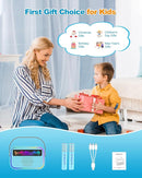 Karaoke Machine for Kids Adults, Birthday Gifts Toys for Girls Boys Age 3-12+,Mini Portable Bluetooth Singing Speaker with 2 Wireless Microphones & LED Lights (Blue) by TinyTreasures Baby Boutique