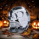 Model Statue for Home Décor Crystal Skull Decorative Figurine Gifts for Women Husbands Halloween Head Figurine Decoration Gift (Silver Skull) by CozyNest Decor