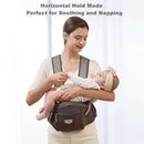 Sunveno Ergonomic Hip Seat Baby Carrier with Detachable Double Shoulder Straps, Waist & Back Relief, Breathable Mesh, Non-Slip Seat + Storage Pockets, Fits Infants & Toddlers 0-36 M up to 45 lbs by TinyTreasures Baby Boutique