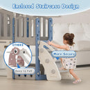 8 in 1 Toddler Slide Set, Kids Slide for Toddlers Age 1-3, Toddler Climber Slide PlaySet with Basketball Hoop and Ball, Outdoor Indoor Kids Playground for Toddlers 1-3, Blue Grey by TinyTreasures Baby Boutique