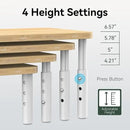 Cabinet Organizer Shelf, Spice Rack Set of 2 Kitchen Pantry Cupboard Shelves, Stackable, Height Adjustable, Natural Bamboo (15.6" W) by CozyNest Decor