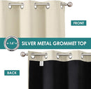 ChrisDowa 100% Blackout Curtains 45 inch Long for Bedroom with Black Liner, 2 Thick Layers Total Blackout Thermal Insulated Grommet Window Curtains 2 Panels Set (Light Beige, 42 x 45 Inch) by TinyTreasures Baby Boutique