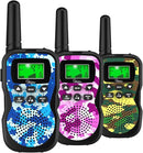 Kids Walkie Talkies,3 Pack 22 Channels 2 Way Radio Toy with Flashlight and LCD Screen,3KM Range Walkie Talkies for Kids Outside Adventures, Camping, Hiking by TinyTreasures Baby Boutique
