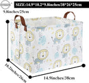 HIYAGON Baby Storage Baskets kids Toy Basket for Boy and Girls Gift Basket Empty Cute Storage Bin Organizer Box Rectangular Animal Room Decor for Books(Lion) by TinyTreasures Baby Boutique