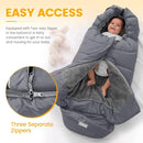 Orzbow Warm Bunting Bag Universal,Stroller Sleeping Bag Cold Weather,Waterproof Toddler Footmuff (Grey, Large) by TinyTreasures Baby Boutique