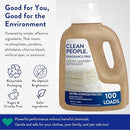 The Clean People Liquid Laundry Detergent - Recyclable Packaging, Stain Fighting - Ultra Concentrated, Laundry Soap - Fragrance Free, 50 fl oz by TinyTreasures Baby Boutique