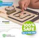 deMoca Baby Busy Board for 1 Year Old, Premium Montessori Toddler Travel Toy with Educational Activities, Sensory Travel Toys for Toddlers 1-3, Wooden Busy Board, Gift for Boy & Girl by TinyTreasures Baby Boutique