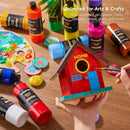 Shuttle Art Acrylic Paint, 12 Colors Acrylic Paint Large Bottle Set, 473ml/16oz Each, Rich Pigments, High Viscosity, Bulk for Artists, Beginners and Kids on Rocks Crafts Canvas Wood by TinyTreasures Baby Boutique
