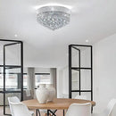 7-Light Crystal Flush Mount Chandelier Ceiling Light Fixture for Living Room Dining Room Bedroom Foyer Entryway Hallway Closet Bathroom (Chrome D18) by CozyNest Decor