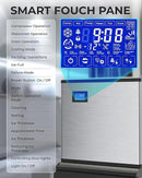 Commercial Ice Maker Machine 400 LBS/24H, Undercounter Large Ice Makers 250 LBS Storage Bin and 156 Ice Trays, Icemaker Machine with Touch Screen, Self-Cleaning for Bar/Cafe/Restaurant by CozyNest Decor