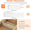 Lifewit 12 Pack Drawer Dividers 4" High, 10.5-16.5" Dresser Drawer Divider, Adjustable Drawer Organizers for Clothes, Plastic Drawers Separators for Dresser, Bedroom, Bathroom, Kitchen, Office by TinyTreasures Baby Boutique