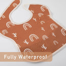 Mess Proof Baby Bib 3 Pack, Waterproof Led Weaning Baby Feeding Bibs with Food Catcher, Travel Feeding Bibs by TinyTreasures Baby Boutique