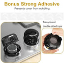 5-Pack Stove Knob Covers for Child Safety - Universal Size Gas Stove Knob Covers with Adhesive, Heat-Resistant Baby Proof Stove Knob Covers, Dual-Key Oven Knob Covers for Child Safety and Pet (Black) by TinyTreasures Baby Boutique