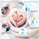 JIFTOK Baby Healthcare and Grooming Kit, 30 in 1 Baby Electric Nail Trimmer Set, Newborn Nursery Care Kit, Baby Essentials Set with Hair Brush Comb, Nail Clippers for Infant Toddlers Boys Girls (Blue) by TinyTreasures Baby Boutique