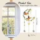 Suncatcher Moon Crystal Rose Quartz Sun Catcher Window Hanging, Good Luck Charms Gifts for Women Chrismas Thanksgiving Birthday Crystal (Rose) by GreenHaven Gardens