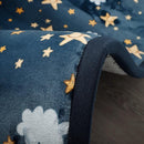Loartee Coral Velvet Area Rug - 1" Thick Memory Foam Baby Play Mat, Washable Toddler Carpet, Home Decor for Living Room, Nursery, Kids Bedroom, Starry Blue, 4'11"x6'7" by TinyTreasures Baby Boutique