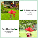 24-inch Large Outdoor Squirrel Baffles for Bird Feeders Pole, Baffle with Metal Frame, Squirrel Guard for Bird Houses, Two Way Use, Red Color by GreenHaven Gardens