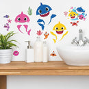 RoomMates RMK4303SCS Baby Shark Peel and Stick Wall Decals by TinyTreasures Baby Boutique
