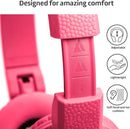 POGS Kids Bluetooth Wireless Headphones | The Gecko 2 | Foldable, Durable Headphones for Kids 3+ | Volume Limited 85 dB, Microphone | On-Ear | Wireless Music-Sharing Function (rPink) by TinyTreasures Baby Boutique