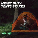 Hicarer 40 Pcs 20 Pcs 8'' Screw in Tent Stakes Heavy Duty Ground Metal Stakes for Inflatables with Hex Head Driver for Outdoor Camping Tent Inflatable Garden Decor (Luminous White) by CozyNest Decor