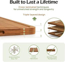 Extra Large Bamboo Cutting Board for Kitchen - 18 Inch Wood XL Cutting Boards with Juice Groove and Handles, Wooden Chopping Board for Meat, Cheese, Fruit & Vegetables (Pre Oiled, Brown) by GreenHaven Gardens