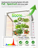 SJZX Hydroponics Growing System, Hydroponic Tower with Full-Spectrum Grow Lights, 5 Tiers Indoor Outdoor Garden Planter, Vertical Home Gardening Germination Kits for Vegetables, Fruits, Herb (25 Pods) by GreenHaven Gardens