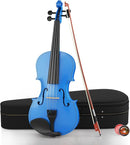Beginner Violin 4/4, Full Size Violin for Adults, Teens, Student, Acoustic Fiddle Kit with Hard Case, Bow, Rosin, Bridge, Learners Age 12+ (Dark Blue) by TinyTreasures Baby Boutique