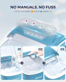 EUHOMY Countertop Ice Maker Machine with Handle, 26lbs Per Day, 9 Ice Cubes Ready in 6 Mins, Auto-Cleaning Portable Ice Maker with Basket and Scoop, for Home/Kitchen/Camping/RV (Blue) by CozyNest Decor