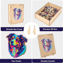 Australian Shepherd Dogs Wooden Puzzle 500pcs Stained Colorful Art Painting Wooden Puzzle for Kids Adults, Birthday Mother's Father's Day Christmas for Dad Mom Son Daughter(14.9 * 17.1in) by TinyTreasures Baby Boutique